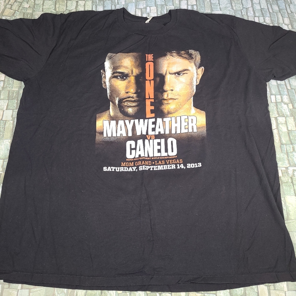 MAYWEATHER VS CANELO 2013 WELTERWEIGHT WORLD CHAMPIONSHIPS SHIRT Sz 2XL boxing